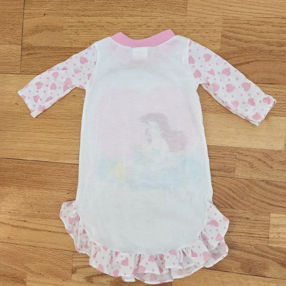 Vtg 90s Giggles Disney Little Mermaid Nightgown Sleep Shirt Medium Toddler Girls